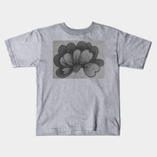 Vintage Grey flower Vanilla Kids T-Shirt